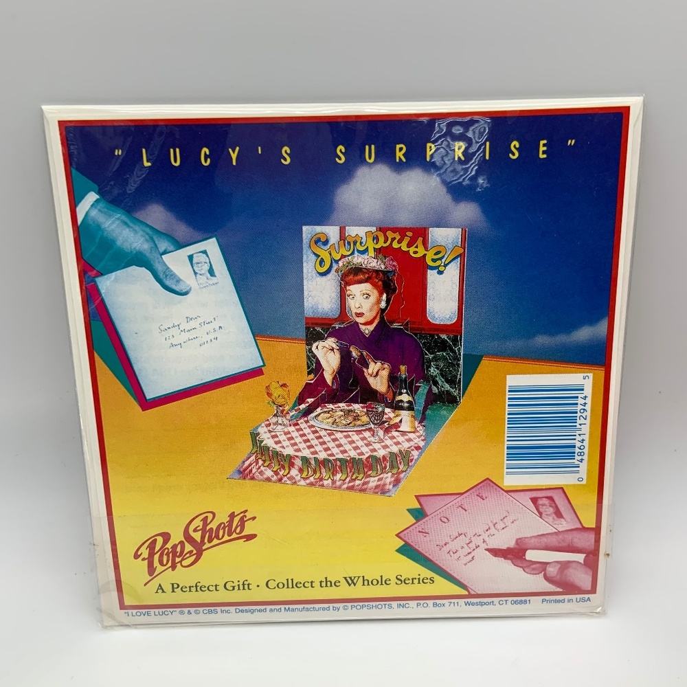 Vintage I Love Lucy Pop Shots Lucy's Surprise 3D Pop-Up Card PS-294 NEW!